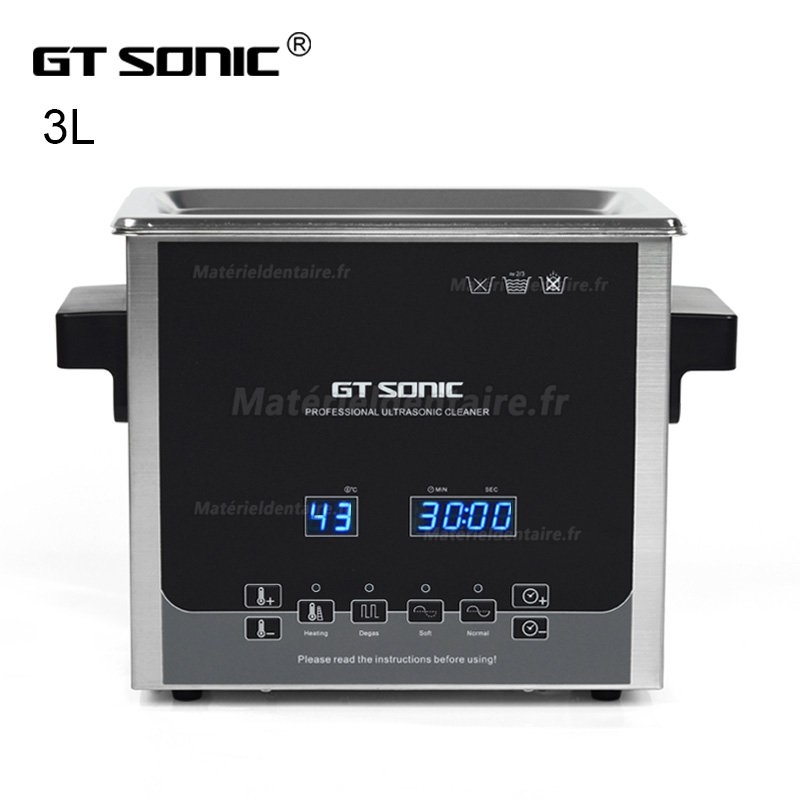 GT SONIC série D Nettoyeur à ultrasons numérique 2-27L 100-500W avec nettoyage à l'eau chaude